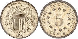 1 Nickel / 5 Cent Estados Unidos de América (1776 - ) Níquel/Cobre 