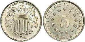 1 Nickel / 5 Cent Estados Unidos de América (1776 - ) Níquel/Cobre 