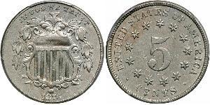 1 Nickel / 5 Cent Estados Unidos de América (1776 - ) Níquel/Cobre 