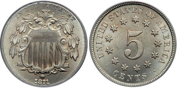 1 Nickel / 5 Cent Estados Unidos de América (1776 - ) Níquel/Cobre 