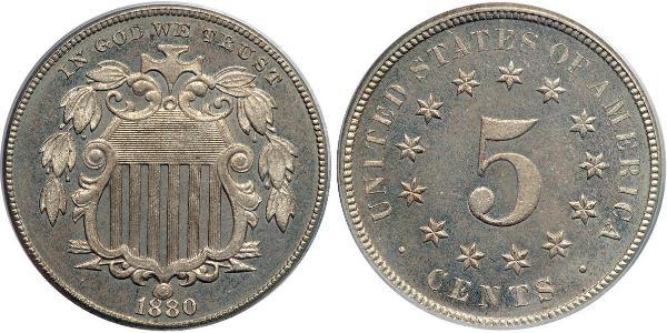 1 Nickel / 5 Cent Estados Unidos de América (1776 - ) Níquel/Cobre 