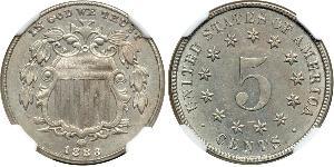 1 Nickel / 5 Cent 美利堅合眾國 (1776 - ) 銅/镍 