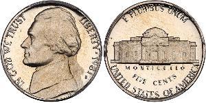 1 Nickel / 5 Cent 美利堅合眾國 (1776 - ) 銅/镍 Thomas Jefferson (1743-1826)