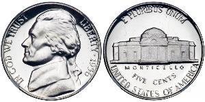 1 Nickel / 5 Cent 美利堅合眾國 (1776 - ) 銅/镍 Thomas Jefferson (1743-1826)