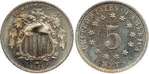 1 Nickel / 5 Cent 美利堅合眾國 (1776 - ) 銅/镍 