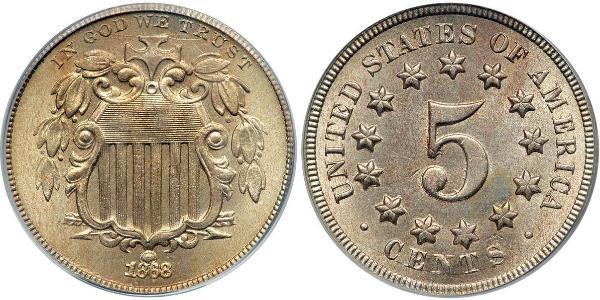 1 Nickel / 5 Cent 美利堅合眾國 (1776 - ) 銅/镍 