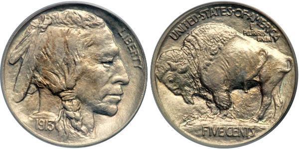 1 Nickel / 5 Cent 美利堅合眾國 (1776 - ) 銅/镍 