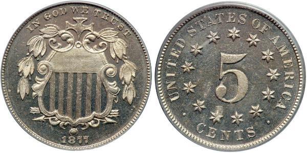 1 Nickel / 5 Cent 美利堅合眾國 (1776 - ) 銅/镍 