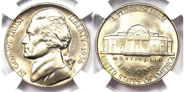 1 Nickel / 5 Cent 美利堅合眾國 (1776 - ) 銅/镍 Thomas Jefferson (1743-1826)