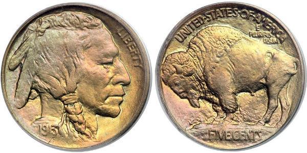 1 Nickel / 5 Cent 美利堅合眾國 (1776 - ) 銅/镍 