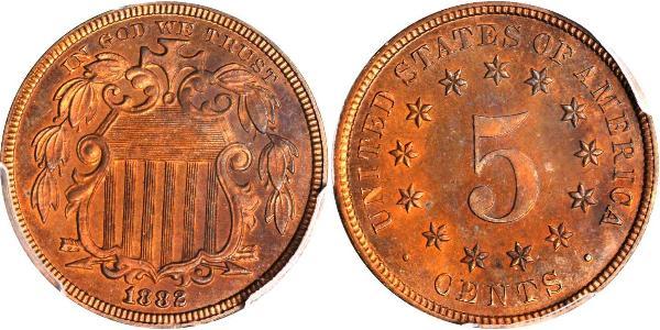 1 Nickel / 5 Cent 美利堅合眾國 (1776 - ) 銅/镍 