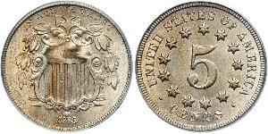 1 Nickel / 5 Цент США (1776 - ) Никель/Медь 