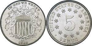 1 Nickel / 5 Цент США (1776 - ) Никель/Медь 