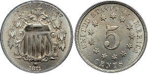 1 Nickel / 5 Цент США (1776 - ) Никель/Медь 