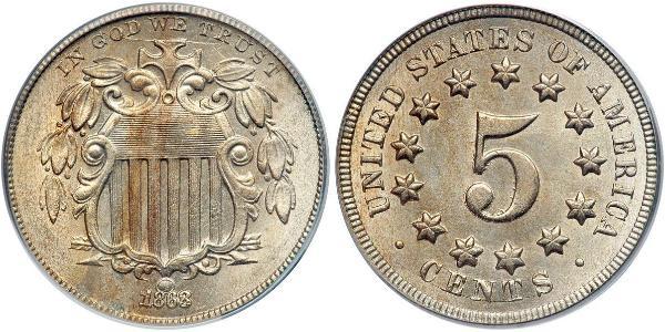 1 Nickel / 5 Цент США (1776 - ) Никель/Медь 