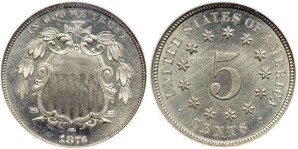 1 Nickel / 5 Цент США (1776 - ) Никель/Медь 