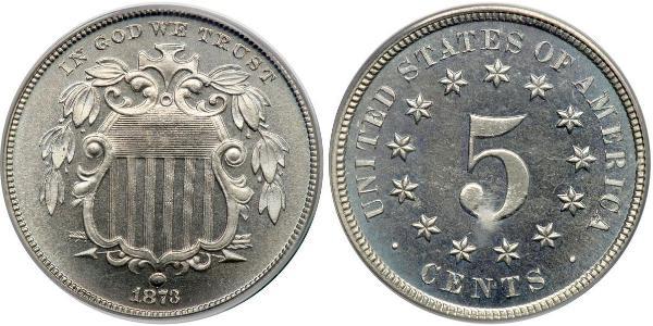 1 Nickel / 5 Цент США (1776 - ) Никель/Медь 