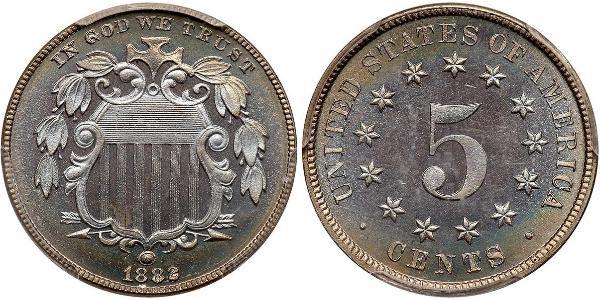 1 Nickel / 5 Цент США (1776 - ) Никель/Медь 