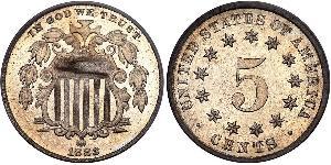 1 Nickel / 5 Цент США (1776 - ) Нікель/Мідь 