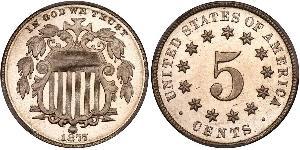 1 Nickel / 5 Цент США (1776 - ) Нікель/Мідь 