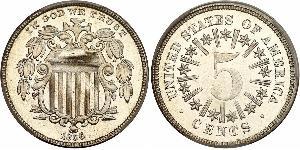 1 Nickel / 5 Цент США (1776 - ) Нікель/Мідь 