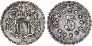 1 Nickel / 5 Цент США (1776 - ) Нікель/Мідь 