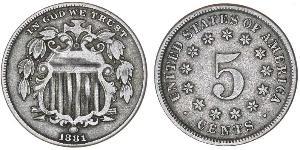 1 Nickel / 5 Цент США (1776 - ) Нікель/Мідь 