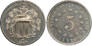 1 Nickel / 5 Цент США (1776 - ) Нікель/Мідь 