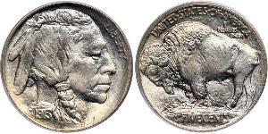 1 Nickel / 5 Цент США (1776 - ) Нікель/Мідь 