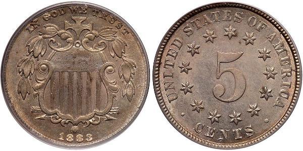 1 Nickel / 5 Цент США (1776 - ) Нікель/Мідь 