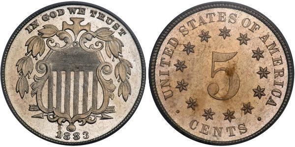 1 Nickel / 5 Цент США (1776 - ) Нікель/Мідь 