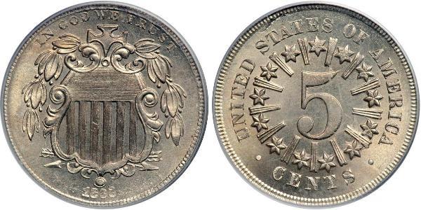 1 Nickel / 5 Цент США (1776 - ) Нікель/Мідь 
