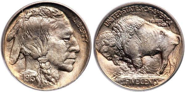 1 Nickel / 5 Цент США (1776 - ) Нікель/Мідь 