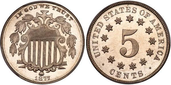 1 Nickel / 5 Цент США (1776 - ) Нікель/Мідь 