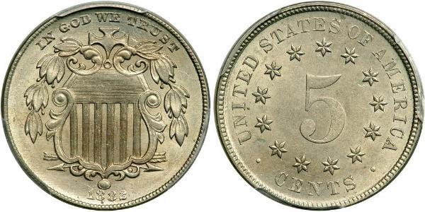 1 Nickel / 5 Цент США (1776 - ) Нікель/Мідь 