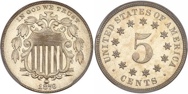 1 Nickel / 5 Цент США (1776 - ) Нікель/Мідь 