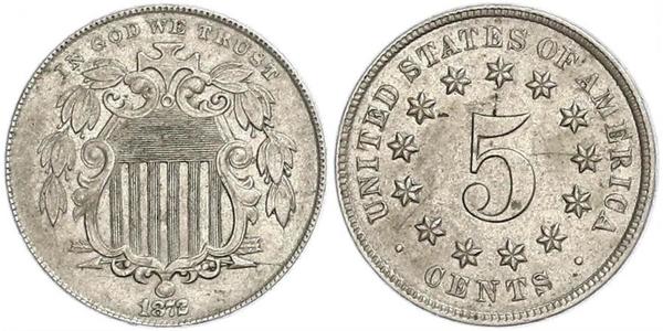 1 Nickel / 5 Цент США (1776 - ) Нікель/Мідь 