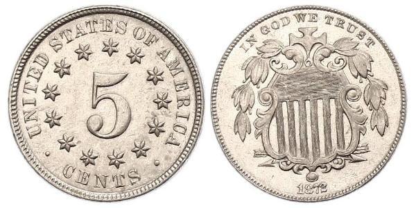 1 Nickel / 5 Цент США (1776 - ) Нікель/Мідь 