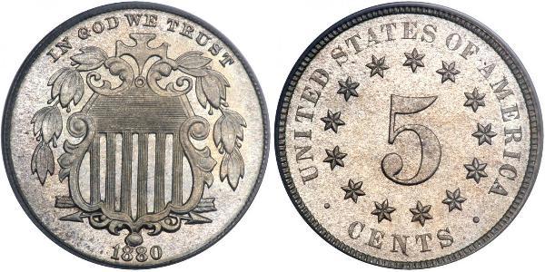 1 Nickel / 5 Цент США (1776 - ) Нікель/Мідь 
