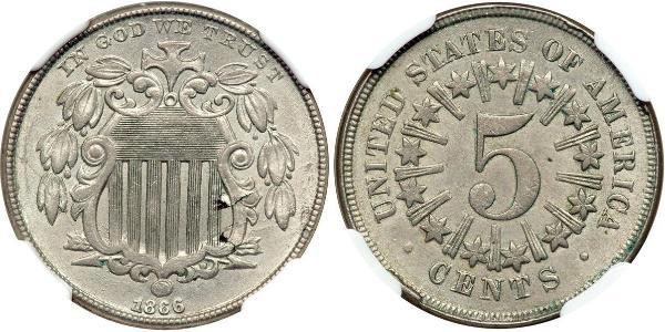 1 Nickel / 5 Цент США (1776 - ) Нікель/Мідь 