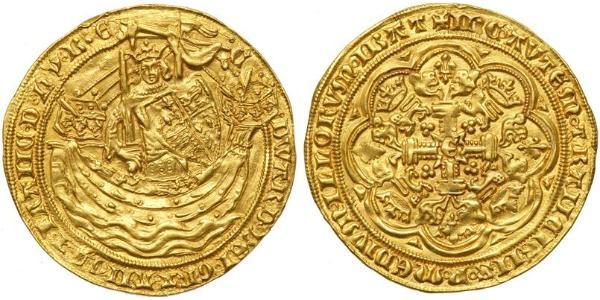 1 Noble Kingdom of England (927-1649,1660-1707) Gold Edward III (1312-1377)