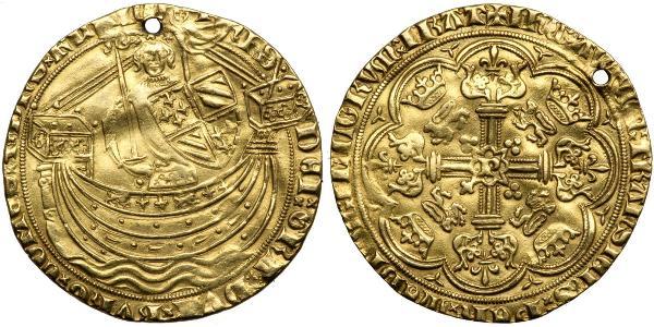 1 Noble Kingdom of England (927-1649,1660-1707) Gold Edward III (1312-1377)