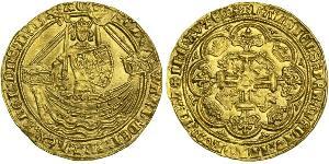 1 Noble Reino de Inglaterra (927-1649,1660-1707) Oro Eduardo III (1312-1377)