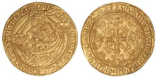 1 Noble Reino de Inglaterra (927-1649,1660-1707) Oro Enrique VI (1421-1471)