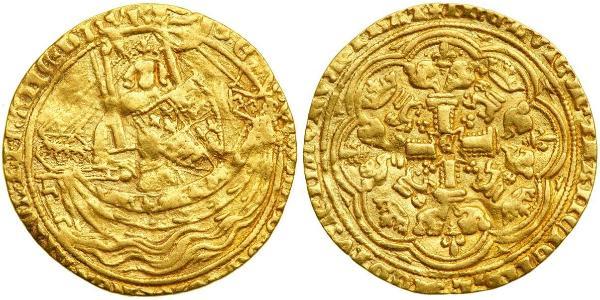 1 Noble Reino de Inglaterra (927-1649,1660-1707) Oro Eduardo III (1312-1377)