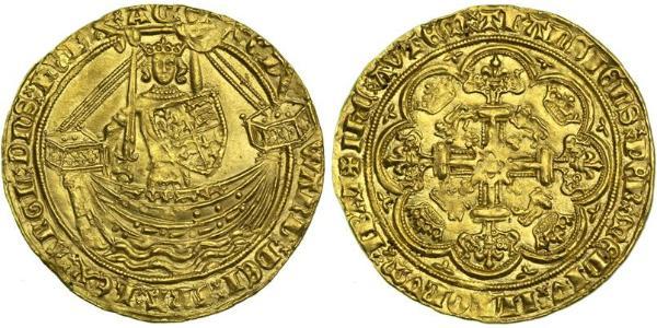 1 Noble Reino de Inglaterra (927-1649,1660-1707) Oro Eduardo III (1312-1377)