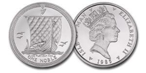 1 Noble Isla de Man Platino Isabel II (1926-2022)