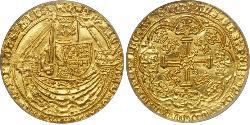 1 Noble Королевство Англия (927-1649,1660-1707) Золото Ричард II (1367-1400)