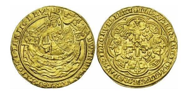 1 Noble Королевство Англия (927-1649,1660-1707) Золото Эдуард III (1312-1377)