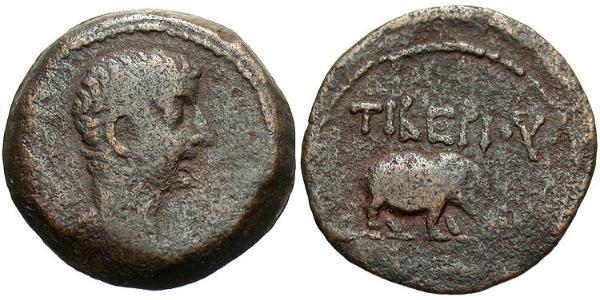 1 Obol Imperio romano (27BC-395) Bronce Tiberio Claudio Nerón (42 BC-37)